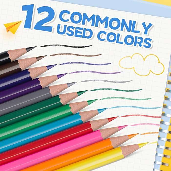 240 Count Colored Pencils Bulk for Classroom, Color Pencils for Kids in 12 Vibrant Colors, Pre-sharpened Coloring Pencils Set Plus 24 Sharpeners, Bulk Pack Colored Pencils for Back to School Supplies - Image 3
