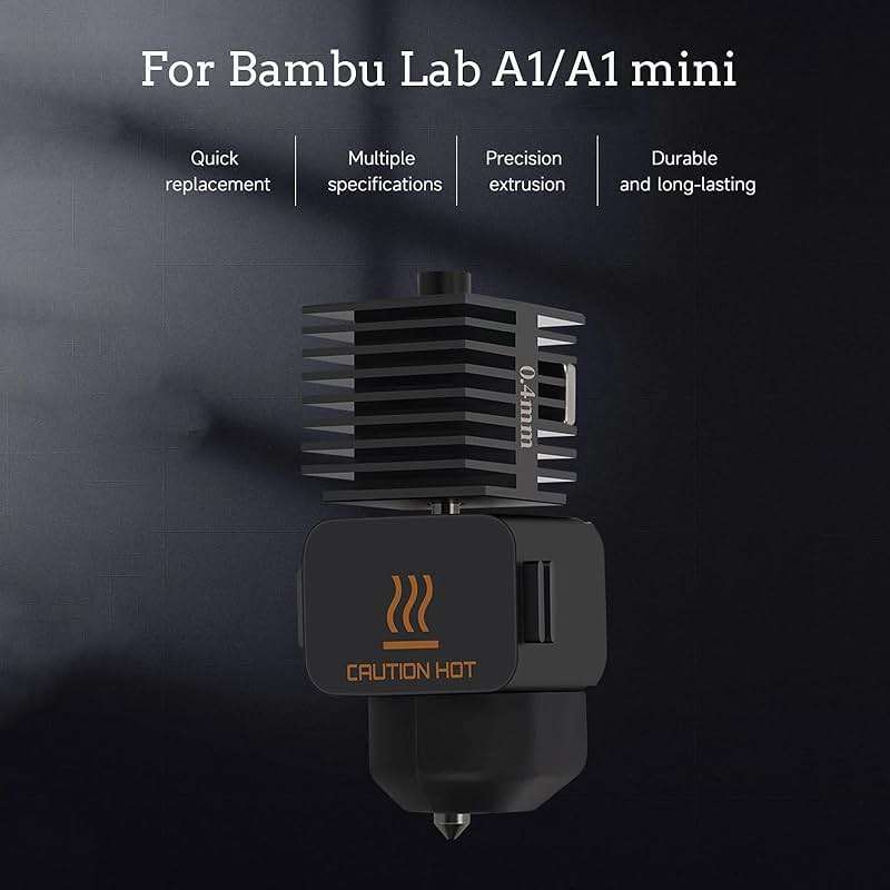 LANKEGU Upgrade Hotend Kit for Bambu Lab A1/A1 Mini, Hot End Assembly 0.4/0.6/0.8mm Hardened Steel Nozzle & Silicone Sock for Bambu Lab 3D Printer Part - Image 3