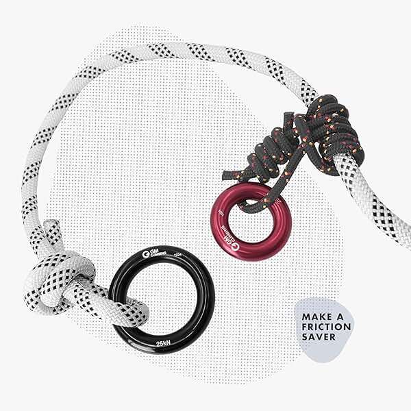 GM CLIMBING Rappel Ring 25kN for Rock Climbing Arborist Rescue Slackline Hammock - Image 7