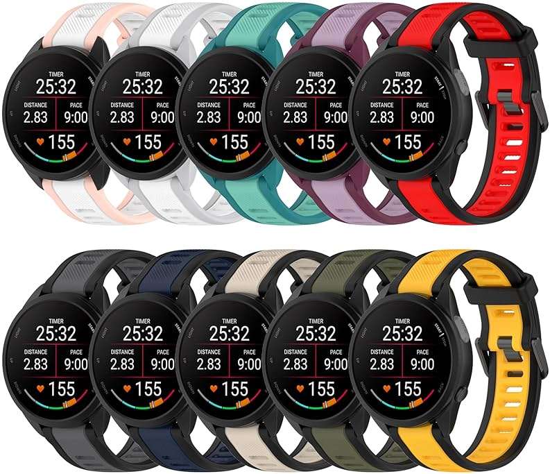 Band for Garmin Forerunner 165, Soft Silicone Replacement Band for Garmin Forerunner 165 Music (No Tracker) - Image 2