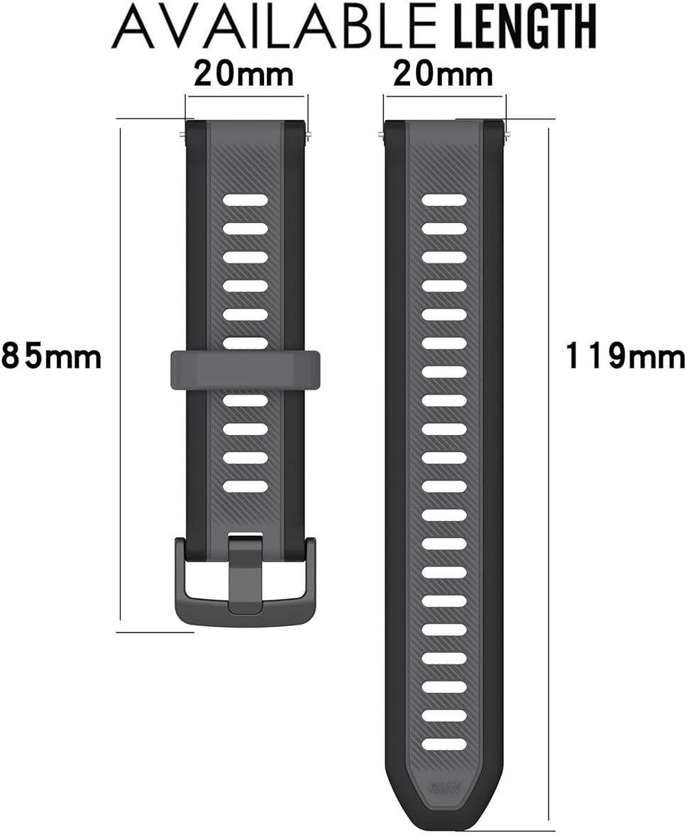 Band for Garmin Forerunner 165, Soft Silicone Replacement Band for Garmin Forerunner 165 Music (No Tracker) - Image 5