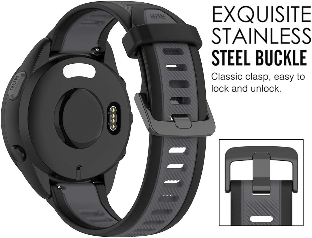 Band for Garmin Forerunner 165, Soft Silicone Replacement Band for Garmin Forerunner 165 Music (No Tracker) - Image 7
