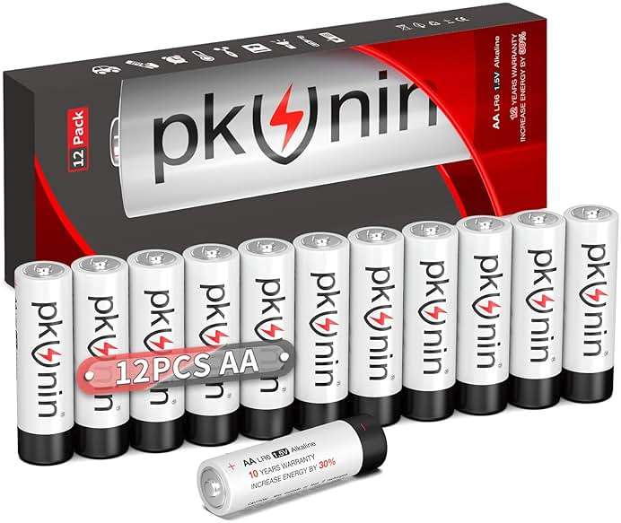 PKUNIN AA Batteries 12 Pack 1.5V Alkaline Double A Batteries Long-Lasting LR6 Alkaline Batteries AA for Household and Office Devices 10-Year Shelf Life - Image 1
