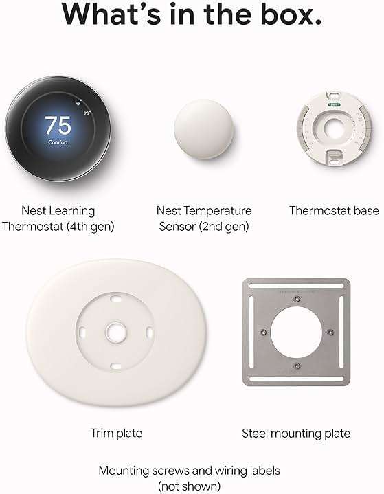 Google Nest Learning Thermostat (4th gen) + Nest Temperature Sensor (2nd gen) - Obsidian - Image 13