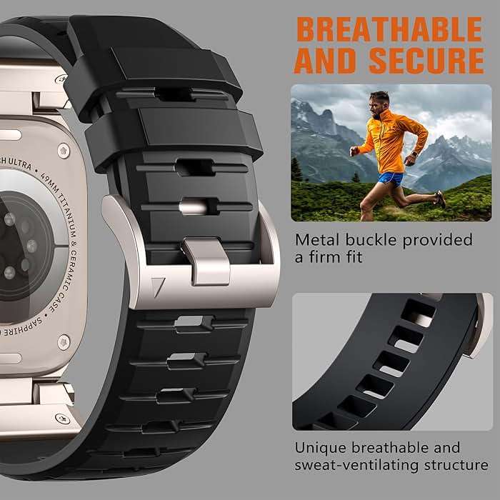 Bandletic R-Nylon and R-Steel Sport Band Compatible with Apple Watch Ultra 2 / Ultra Band for Men - Image 9