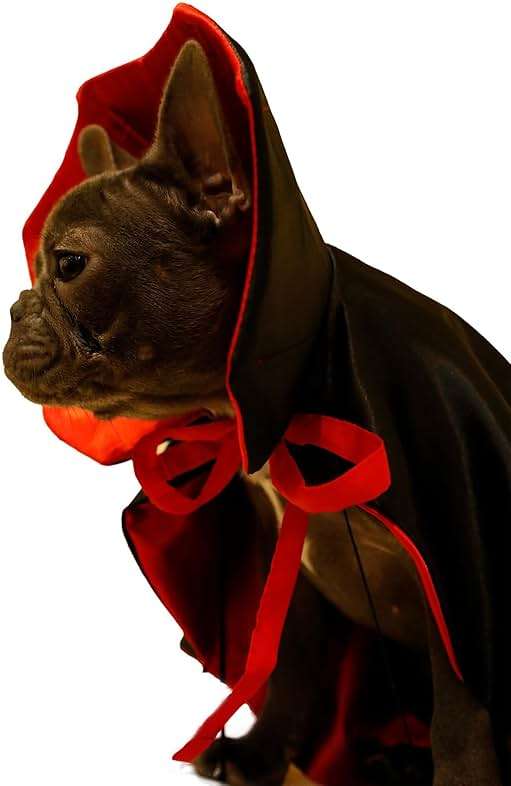 Dog Cat Vampire Cloak Costume for Small Medium Large Dogs Cats, Halloween Dog Costumes Cat Vampire Cloak - Image 3