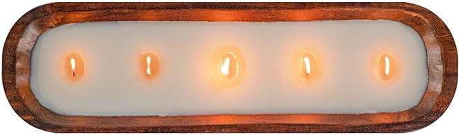 Restaurantware-Coco Casa 17.7 x 5.5 x 2 Inch Wood Dough Bowl Candles, 10 Hand Poured Bread Bowl Candles - Lavender Fragrance, Double Wax Blend, Soy Wax Scented Candles, Wooden Wick - Image 16