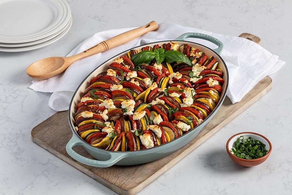 Le Creuset Enameled Cast Iron Signature Oval Baker, 3qt. Sea Salt - Image 2