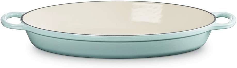 Le Creuset Enameled Cast Iron Signature Oval Baker, 3qt. Sea Salt - Image 3