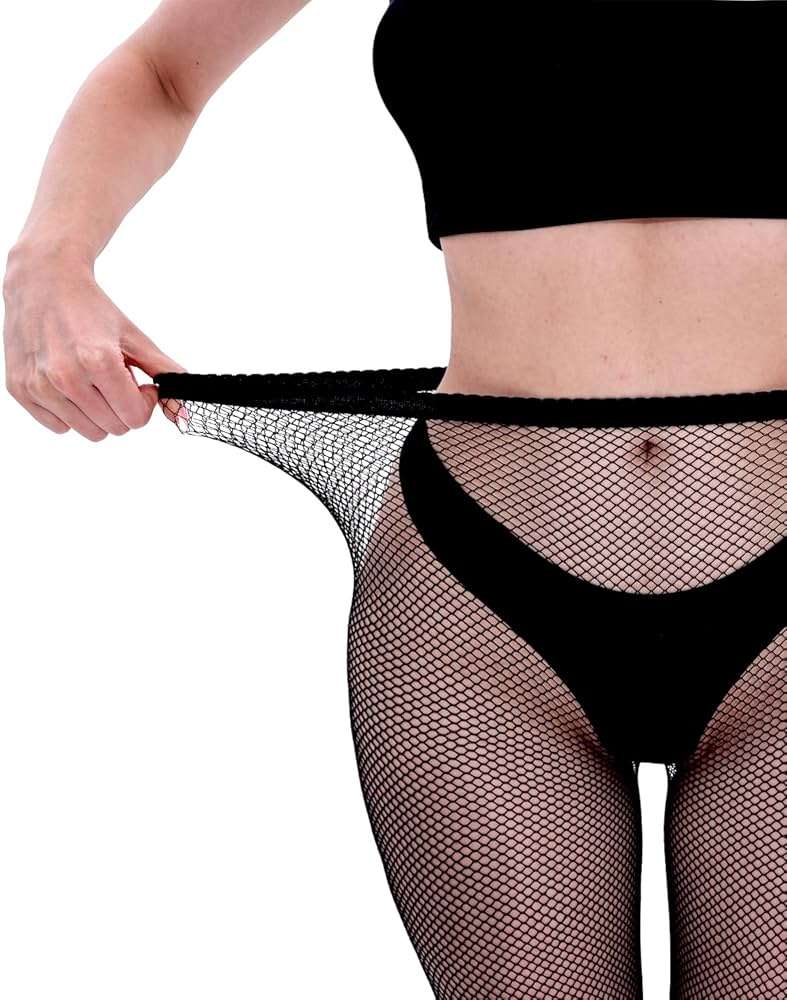 ZINTEDI 2 Pairs Womens Fishnet Stockings High Waist Tights Fishnets Fishnet Tights for Women - Image 3