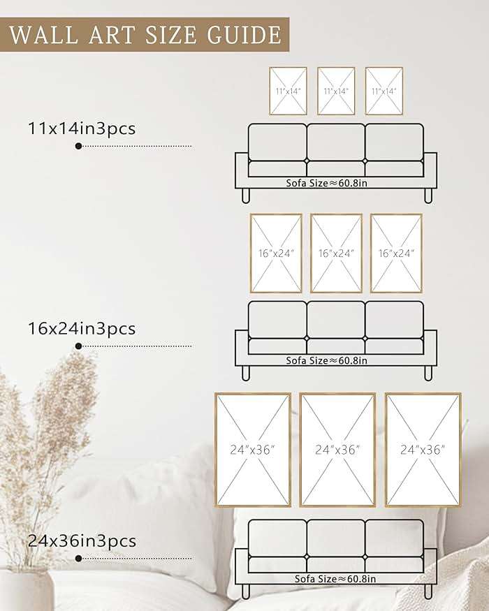 PHOPAGO Minimalist Abstract Framed Wall Art Modern Boho Neutral Line Wall Decor Geometric Artwork Kitchen Dining Room 11x14in Natural Framed - Image 3