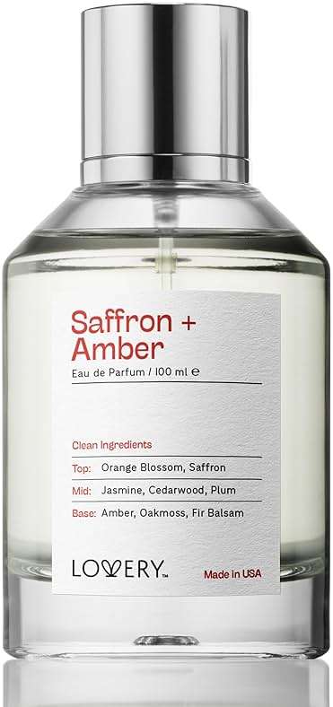 Saffron Amber Perfume for Women & Men, Inspired by B.accarat Rouge 540, Long Lasting Womens Perfumes, Clean Natural Fragrance EDP Spray, 100ml Perfumes for Women, Birthday Gifts for Mom, Made in USA - Image 1