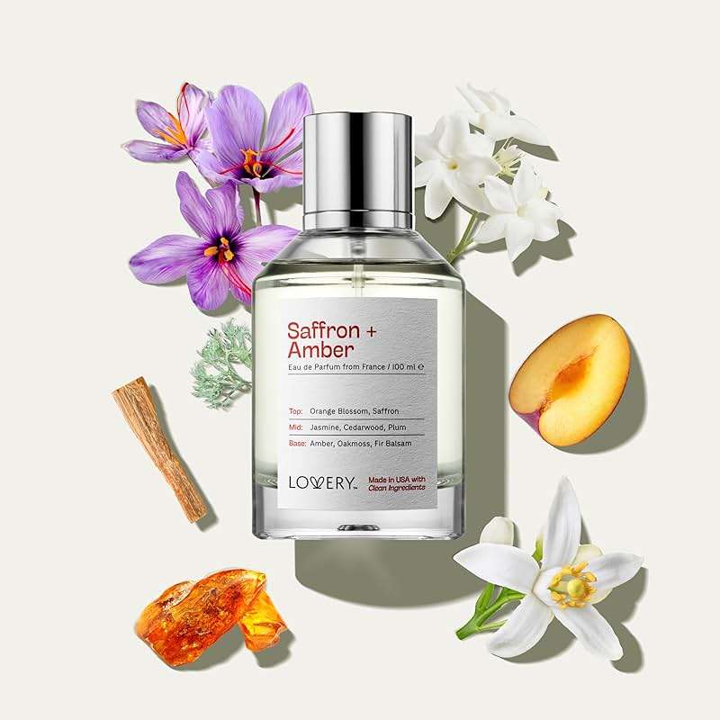 Saffron Amber Perfume for Women & Men, Inspired by B.accarat Rouge 540, Long Lasting Womens Perfumes, Clean Natural Fragrance EDP Spray, 100ml Perfumes for Women, Birthday Gifts for Mom, Made in USA - Image 5