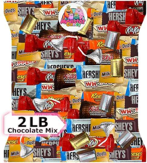 Chocolate Party Favor Candy Mix - 2 lb Pinata Stuffers Candy Bulk - Goodie Bag Stuffers for Kids Party Favors - Chocolate Candy Variety Pack Bulk - Bulk Candy Individually Wrapped Candies - Father's Day - Cold Pack Included - Image 1