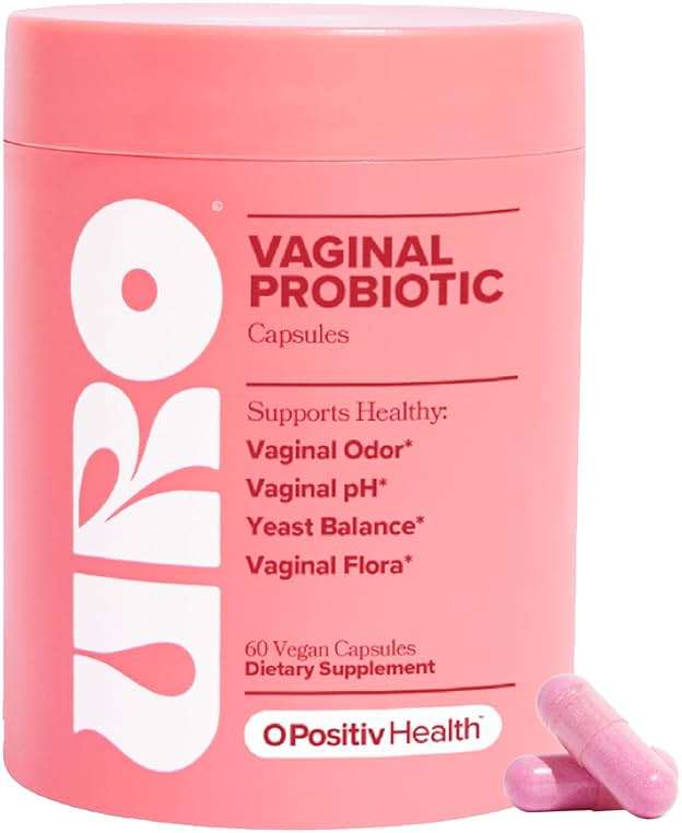 O Positiv URO Vaginal Probiotics for Women pH Balance with Prebiotics & Lactobacillus – Vaginal Health Supplement – Support Healthy Vaginal Odor & Flora, 60 Count (Pack of 1), 1 Month Supply - Image 1