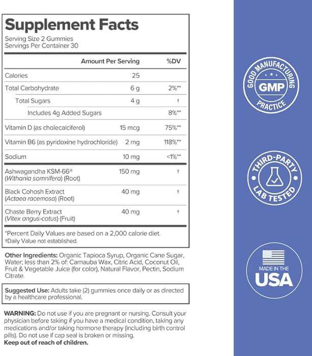 O Positiv MENO Gummies for Menopause, 30 Servings (Pack of 1) - Hormone-Free Supplements for Women with Black Cohosh & Ashwagandha KSM-66 - Helps Alleviate Hot Flashes, Night Sweats, & Mood Swings - Image 5