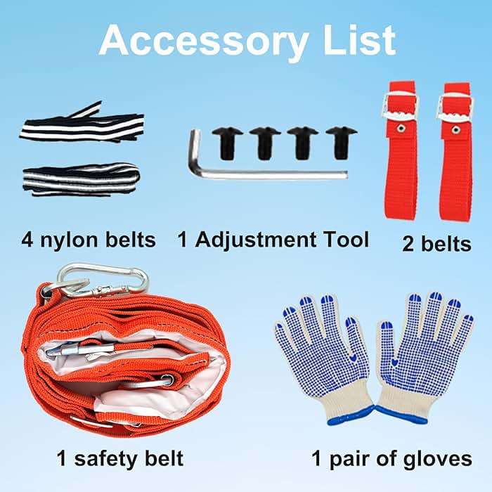 timiland Tree Climbing Spikes Set,Tree Climbing Gear，Rock Climbing Kit with Professional Accessories,Adjustable Length Design,Alloy Steel Pole,Hunting and Observation, for Climb,Fruit Picking - Image 6