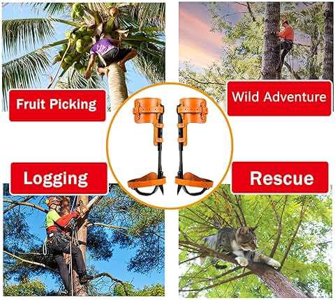 timiland Tree Climbing Spikes Set,Tree Climbing Gear，Rock Climbing Kit with Professional Accessories,Adjustable Length Design,Alloy Steel Pole,Hunting and Observation, for Climb,Fruit Picking - Image 7