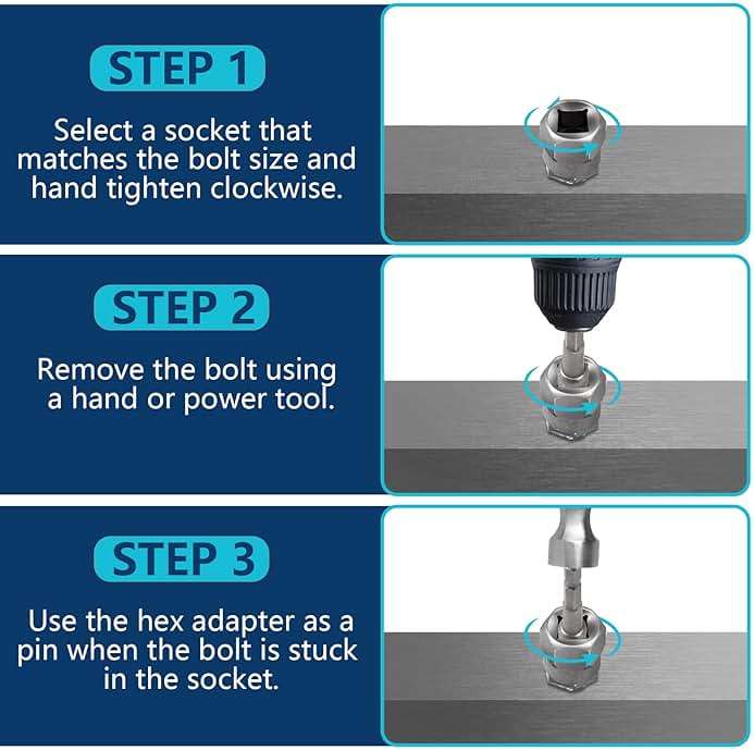 DOAHO 26 Piece Impact Bolt and Spiral Screw Extractor Set with Left Hand Reverse Drill Bit Kit for Easy Out Damaged Stripped Broken Screw Lug Bolt Nut Remove with Hex Adapter - Image 6
