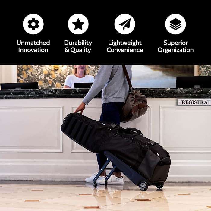 Sun Mountain ClubGlider Meridian Golf Travel Bag, 4-Wheel Rolling Retractable-Leg System, Effortless Travel - Image 4