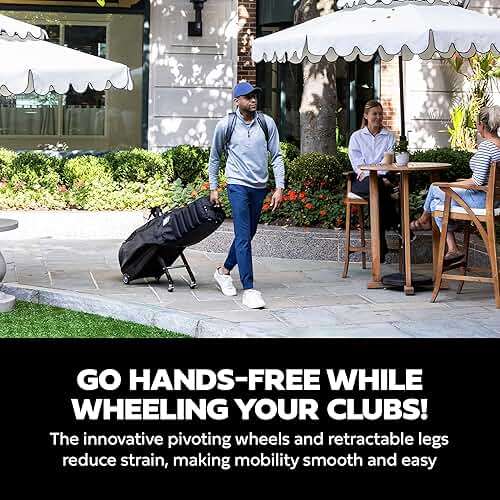 Sun Mountain ClubGlider Meridian Golf Travel Bag, 4-Wheel Rolling Retractable-Leg System, Effortless Travel - Image 6