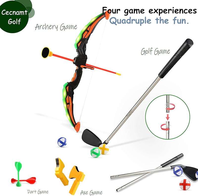 Cecnamt Golf Chipping Game - Battle Golf with Double-Sided Hitting Mat & Stand, Chip Sticky Practice Game for Adults & Kids, Indoor & Outdoor - Image 5