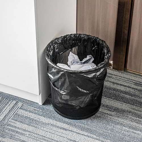 TYPLASTICS Black Trash Bags Can Liners Wholesale 1000 Garbage Bags 7-10 Gallon for Office Bathrooms Business Home Commercial and Industrial Needs 24" x 24" - Image 2