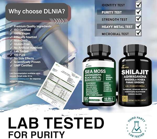 DLNIA Shilajit & Sea Moss Vitality Bundle – 90 Capsules per Bottle - Image 3