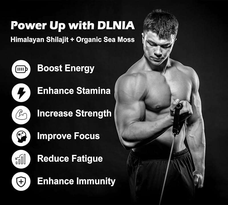 DLNIA Shilajit & Sea Moss Vitality Bundle – 90 Capsules per Bottle - Image 5