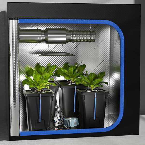 YIFOR 4 Buckets DWC Hydroponics Growing System with Top Drip Kit 7 Gallon Deep Water Culture Bucket System with Air Pump, Air Stone, Air Hose, Recirculating Drip Garden System - Image 2