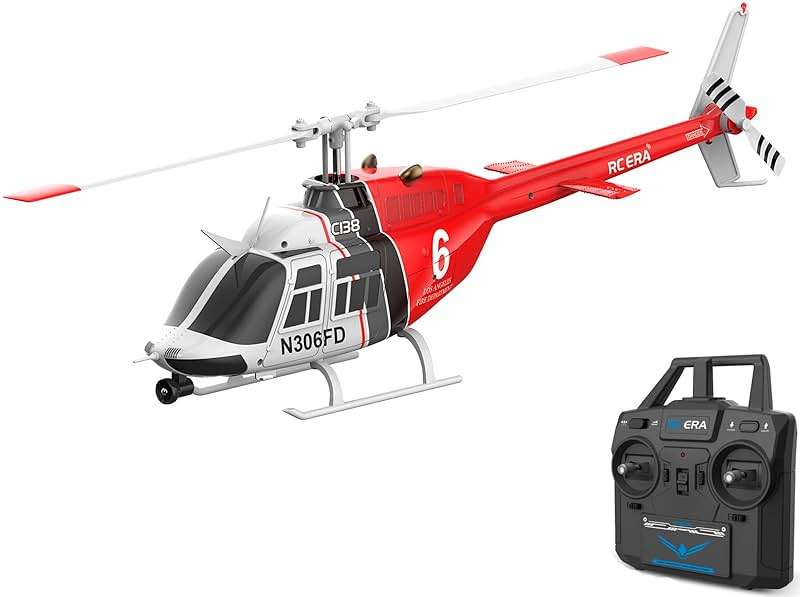 FLYCOLOR C138 RC Helicopter 2.4G 6CH 6-Axis Gyro Altitude Hold 1/33 Remote Control Plane Ready to Fly RTF(RED-White) - Image 1