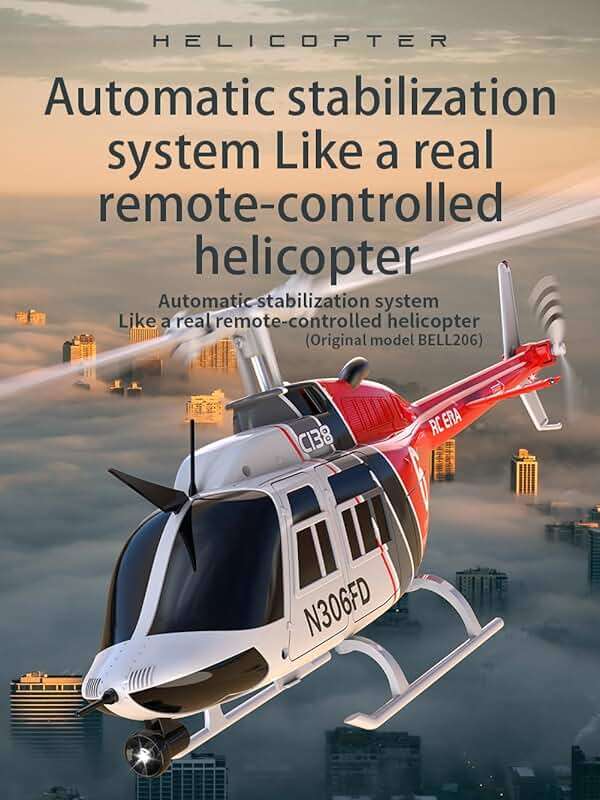 FLYCOLOR C138 RC Helicopter 2.4G 6CH 6-Axis Gyro Altitude Hold 1/33 Remote Control Plane Ready to Fly RTF(RED-White) - Image 2