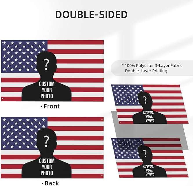 Custom Flag 3x5 Ft Personalized Add Photo To American Flag Customized Room Dorm For Wall Flags Garden Decoration Outdoor Banner - Image 6