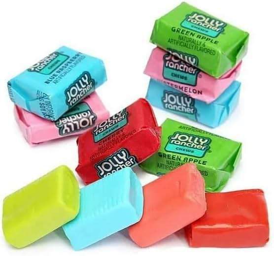 JollyRancher Chews Bulk Candy - 95 Individually Wrapped Assorted Fruit Flavored JollyRanchers Chews - Bulk Chewy Candy Pack - 95 Chewy Fruit Chews - Image 3
