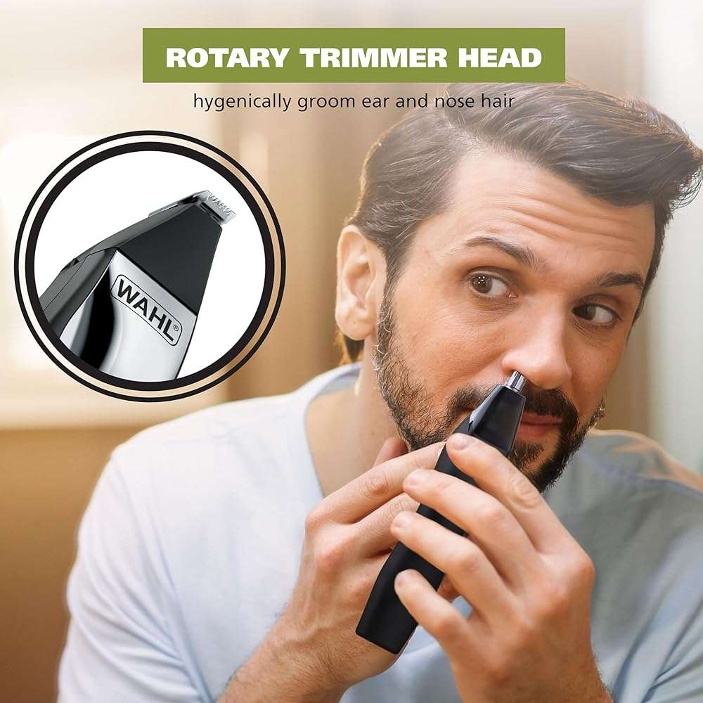 Wahl Color Pro All in One Rechargeable Cordless Color Coded Beard Trimmer with Detail Eyebrow Trimmer and Rotary Nose Hair Trimmer for Men- Model 3025945 - Image 6