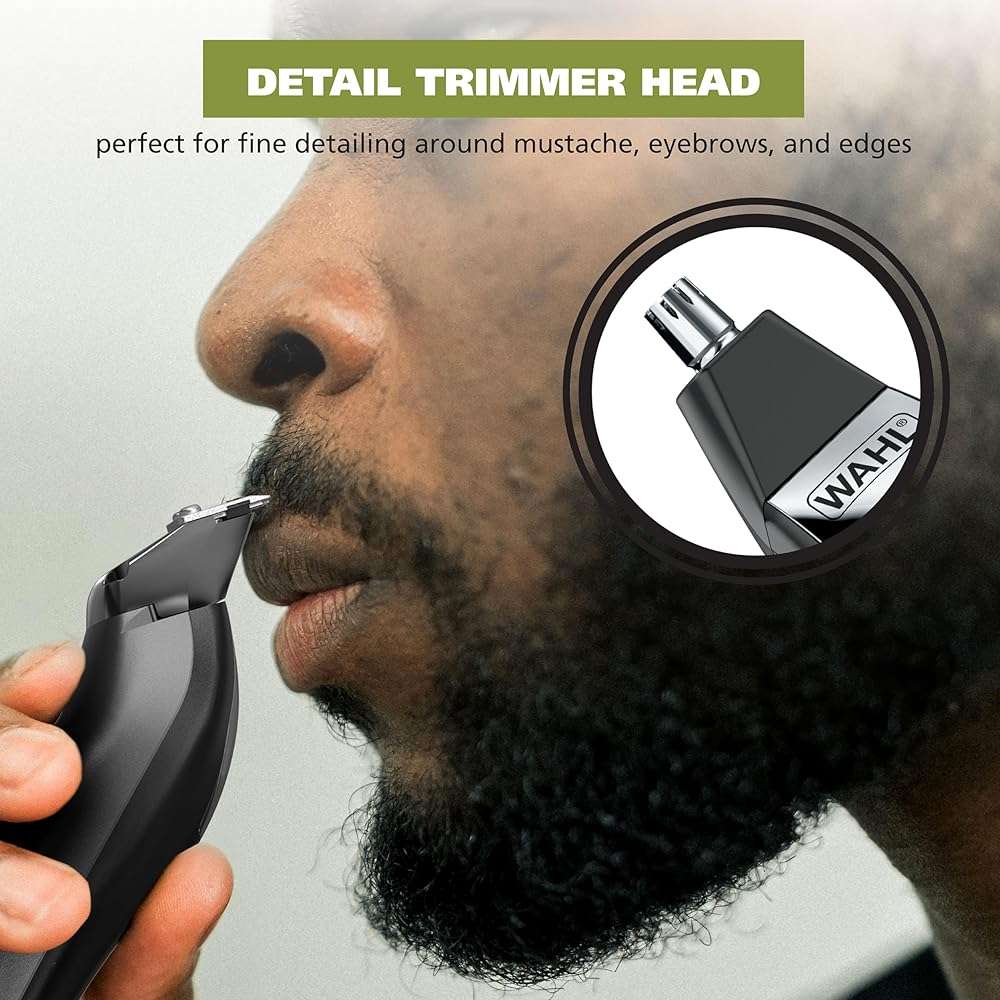 Wahl Color Pro All in One Rechargeable Cordless Color Coded Beard Trimmer with Detail Eyebrow Trimmer and Rotary Nose Hair Trimmer for Men- Model 3025945 - Image 7