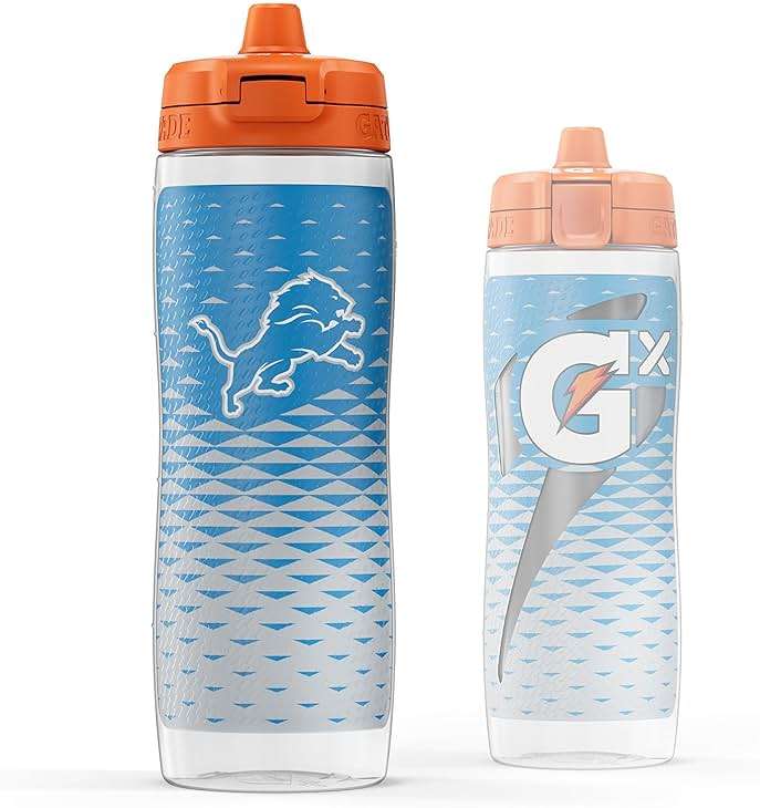 Gatorade Gx NFL Non-Slip Squeeze Bottles, 30 fl oz, Gx Hydration System - Image 1