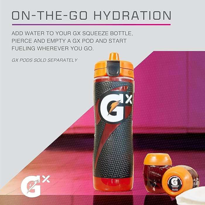 Gatorade Gx NFL Non-Slip Squeeze Bottles, 30 fl oz, Gx Hydration System - Image 4