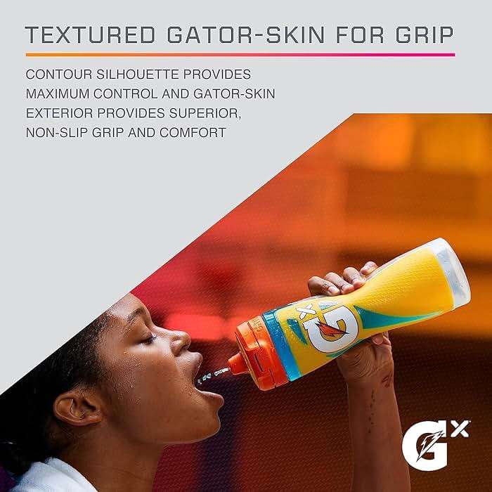 Gatorade Gx NFL Non-Slip Squeeze Bottles, 30 fl oz, Gx Hydration System - Image 7