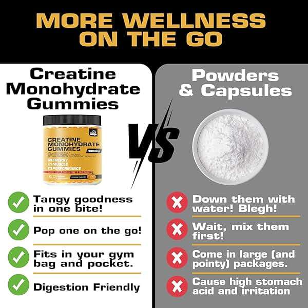 Mood Mingle Creatine Monohydrate Gummies 5g for Men Women - Sugar Free Chewable Vegan Supplement - Enhanced Formula with Vitamin B12 L-Taurine Betaine Anhydrous Alpha-GPC BCAA 2:1:1 - Image 5