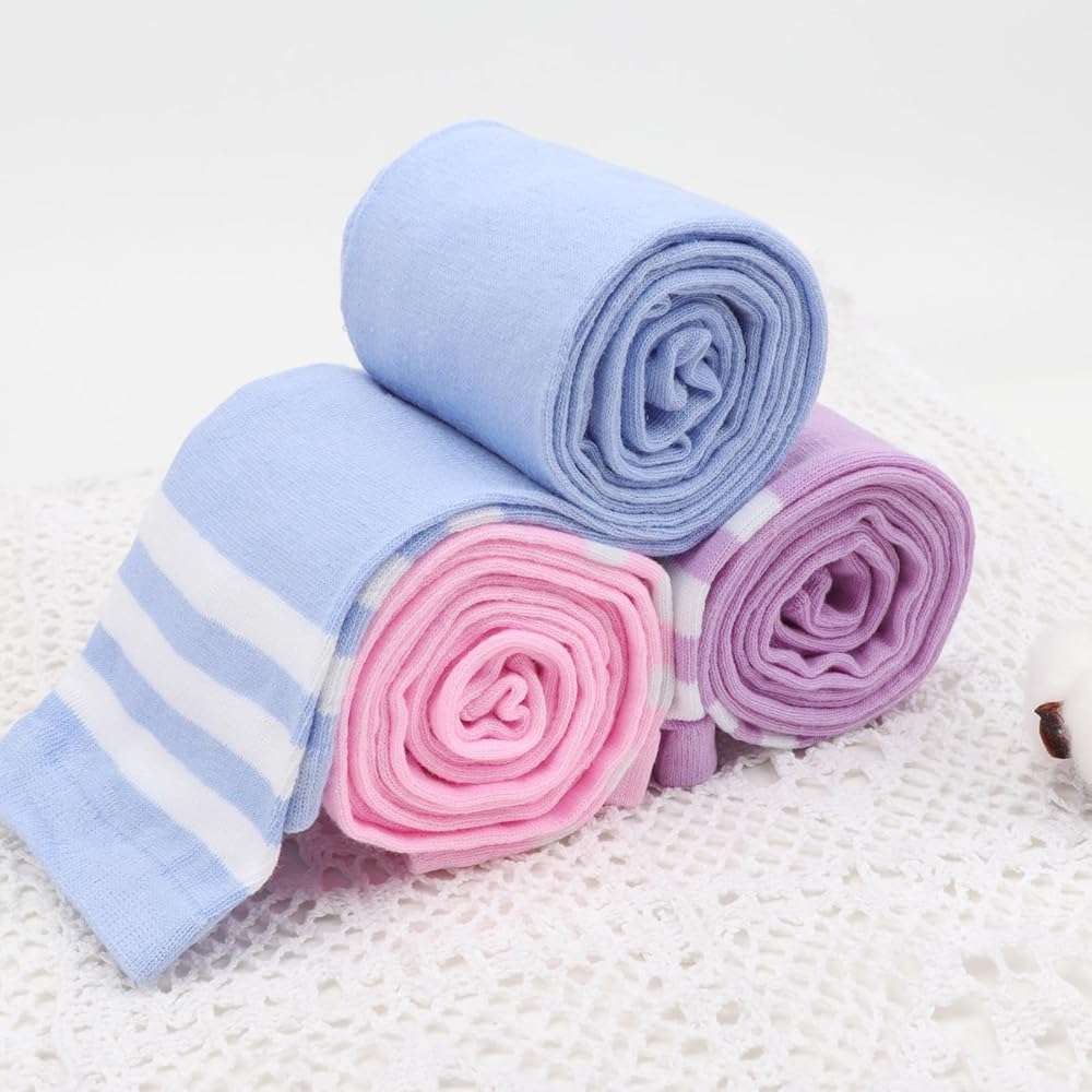DRESHOW 6 Pairs High Thigh Socks Striped Over Knee Thin Tights Long Stocking for Women Leg Warmer - Image 7