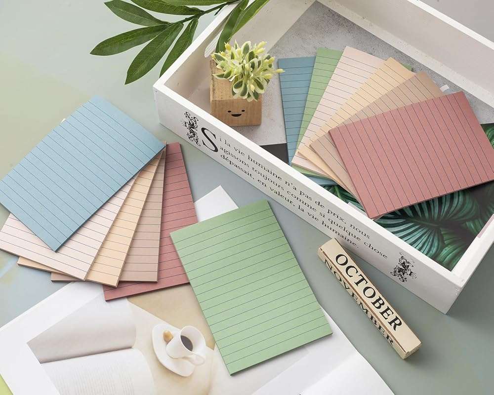 (12 Pack) Lined Sticky Notes 4x6 in,Large Notepads with Lines,Ruled Stickies Super Sticking Power,Office School Memo Note Pads Vintage Colors,Post on Windows Doors,Recyclable,Easy to Write on - Image 6