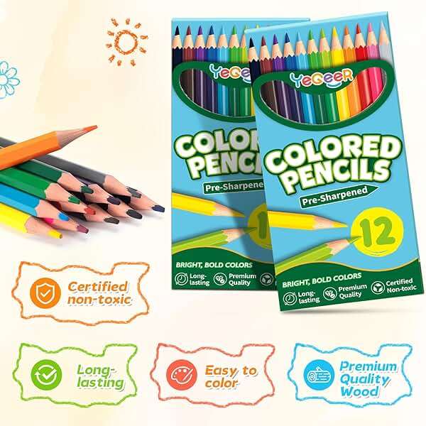 YEGEER 528 Count Colored Pencils Bulk, 12 Assorted Colors, 44 Packs Pre-sharpened Coloring Pencils Set for Kids and Adult, Teachers Essential Classroom Prizes, Back to School Supplies (528) - Image 3