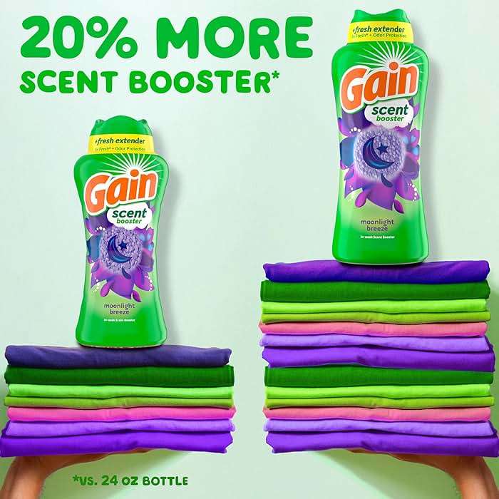 Gain In-Wash Laundry Scent Booster, Moonlight Breeze Scent, 30.1 OZ, Fresh Extender + Odor Protection - Image 8