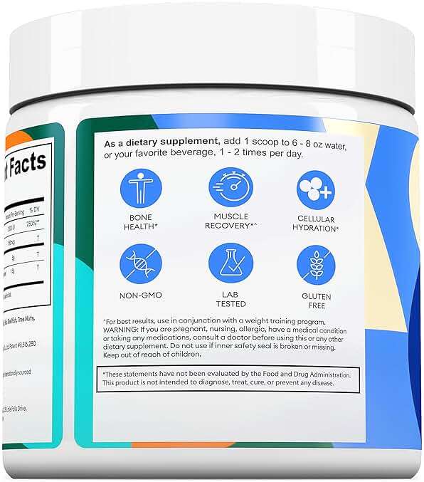 GoldenRoot GLDN Creatine HMB - Creatine Monohydrate with HMB for sustained Muscle Support and Recovery with Vitamin D3 and K2 for Bone and Joint Health - Unflavored - 30 Servings (1) - Image 5