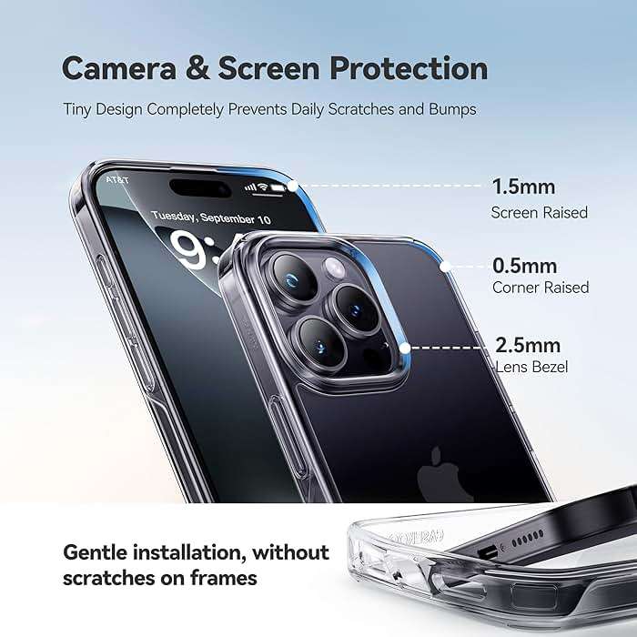 CASEKOO for iPhone 16 Pro Max Case Crystal Clear, [Never Yellow Technology] [12FT Military-Grade Protection] Slim Thin Transparent Cover for iPhone 16 ProMax Phone Case 6.9 inch, Clear - Image 5