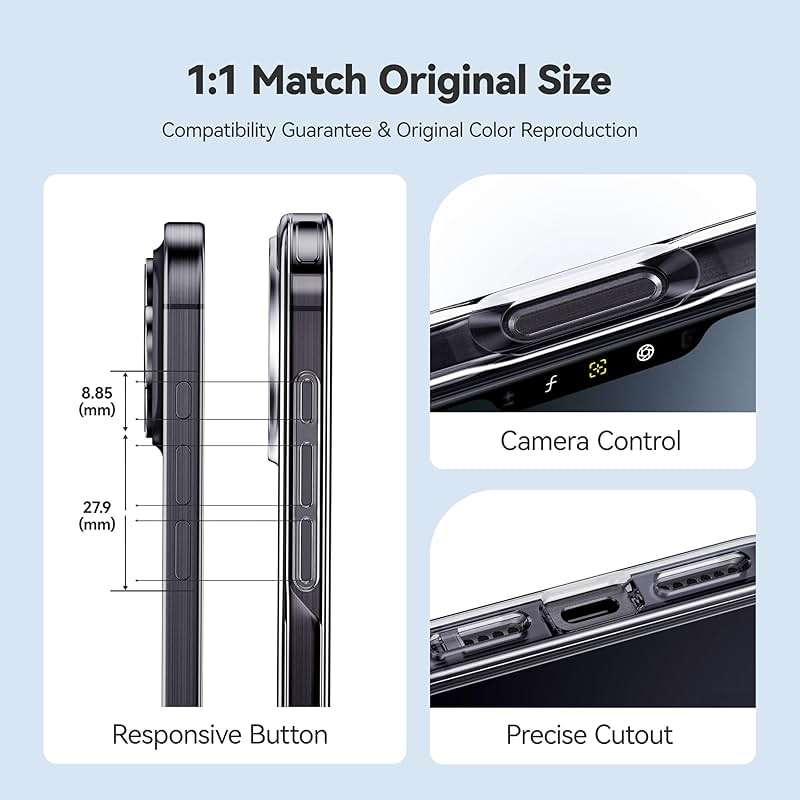 CASEKOO for iPhone 16 Pro Max Case Crystal Clear, [Never Yellow Technology] [12FT Military-Grade Protection] Slim Thin Transparent Cover for iPhone 16 ProMax Phone Case 6.9 inch, Clear - Image 6