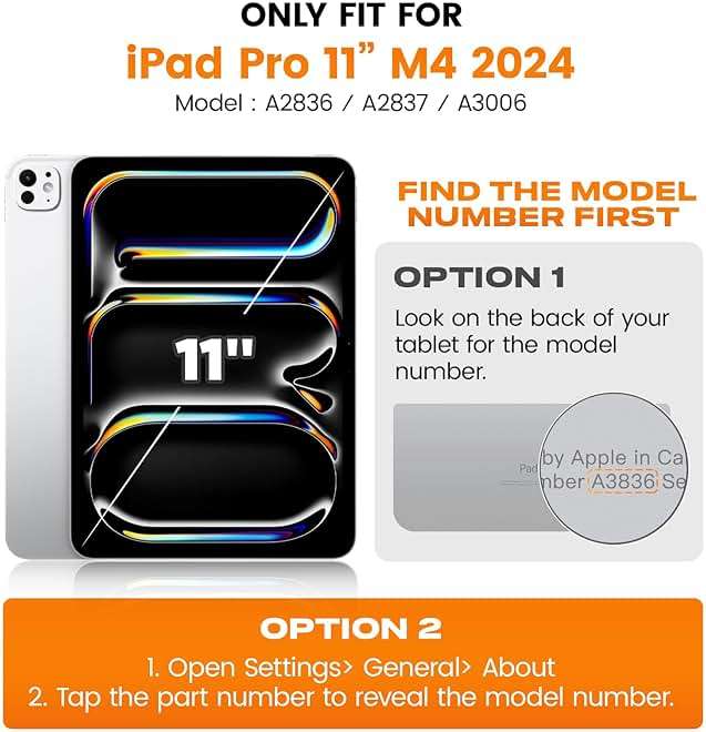 SEYMAC stock Case for iPad Pro 11-inch M5-M4 2025-2024, Shockproof Heavy Duty Case with Screen Protector, Pencil Holder, Rotating Stand, Hand Strap, Shoulder Strap, Black - Image 2