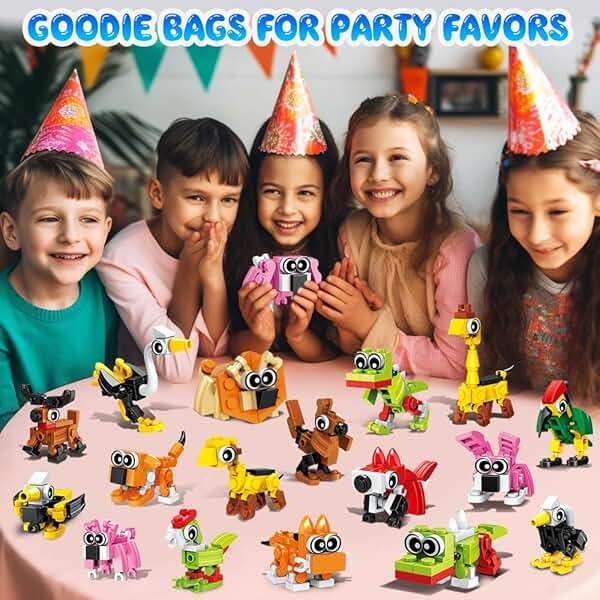 INSOON 30 Animals Pack Party Favors for Kids, 750 PCS Animals Building Block Toy for Goodie Bag Stuffers Classroom Student Prizes Mothers Day Children's Day Birthday Gifts for Boys Girls Ages 6+ - Image 2