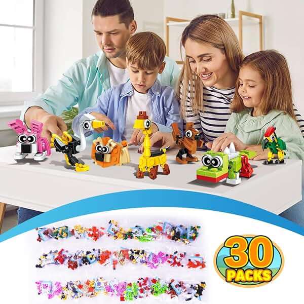 INSOON 30 Animals Pack Party Favors for Kids, 750 PCS Animals Building Block Toy for Goodie Bag Stuffers Classroom Student Prizes Mothers Day Children's Day Birthday Gifts for Boys Girls Ages 6+ - Image 3